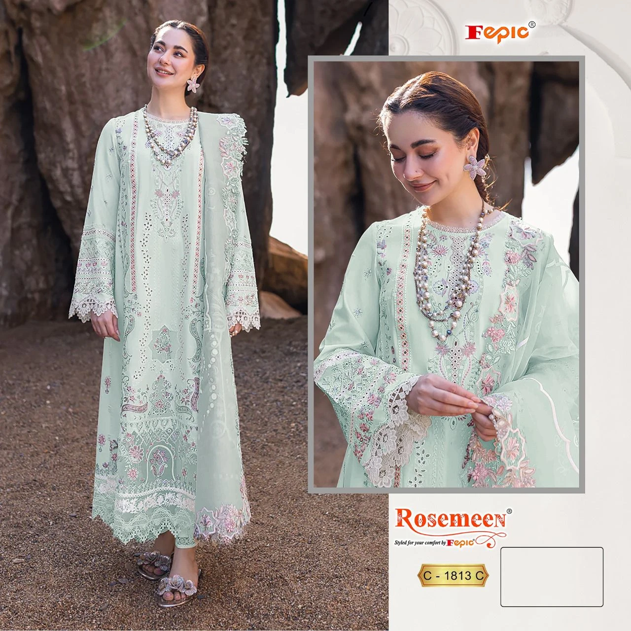 Fepic C 1813 Pure Cotton Wholesale Pakistani Salwar Suit Catalog — Wholesale Pakistani Suits, MPA wholesale from Surat - Gallery Image 6